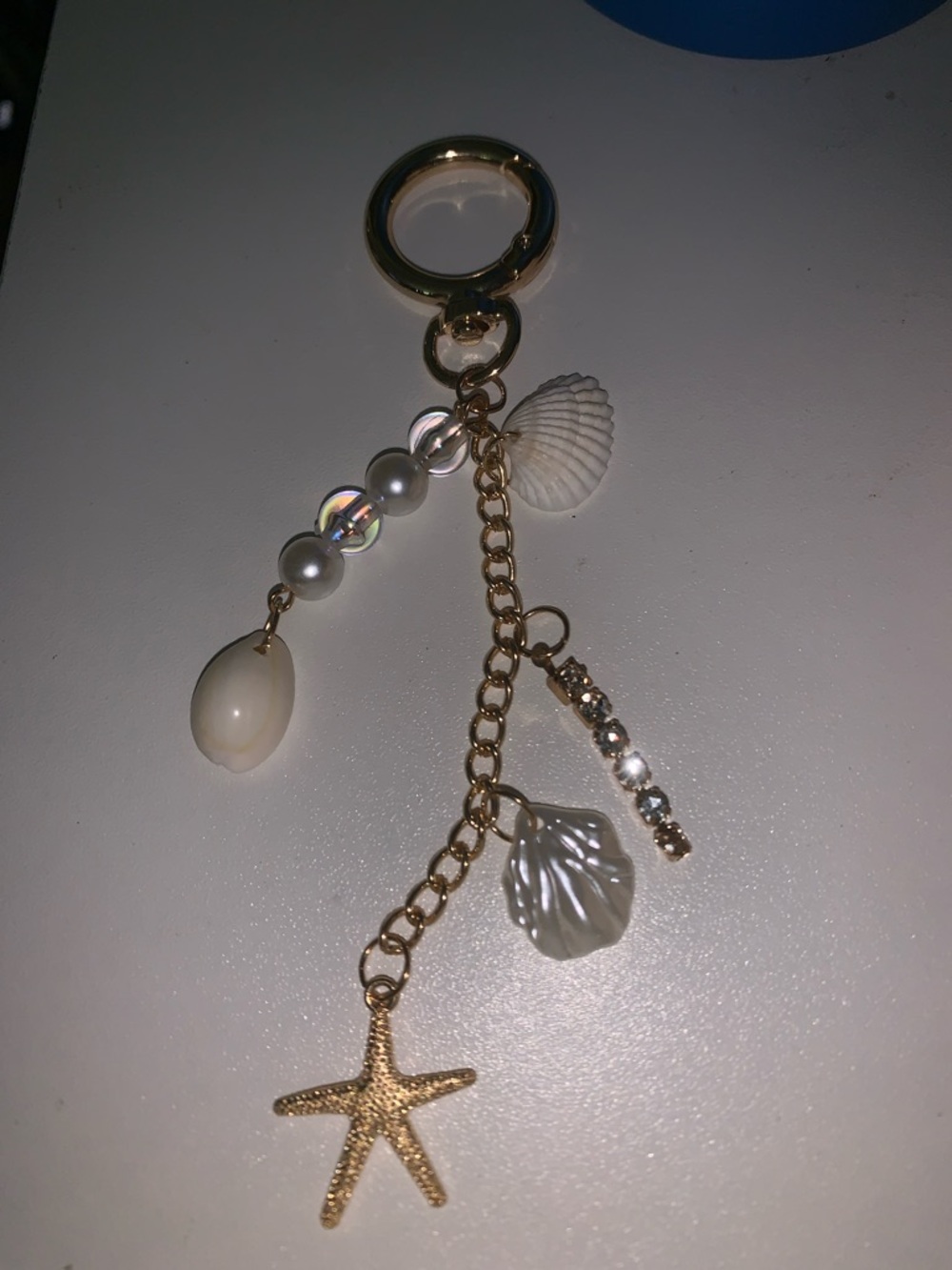 Seashell & Starfish bag/purse charm keychain